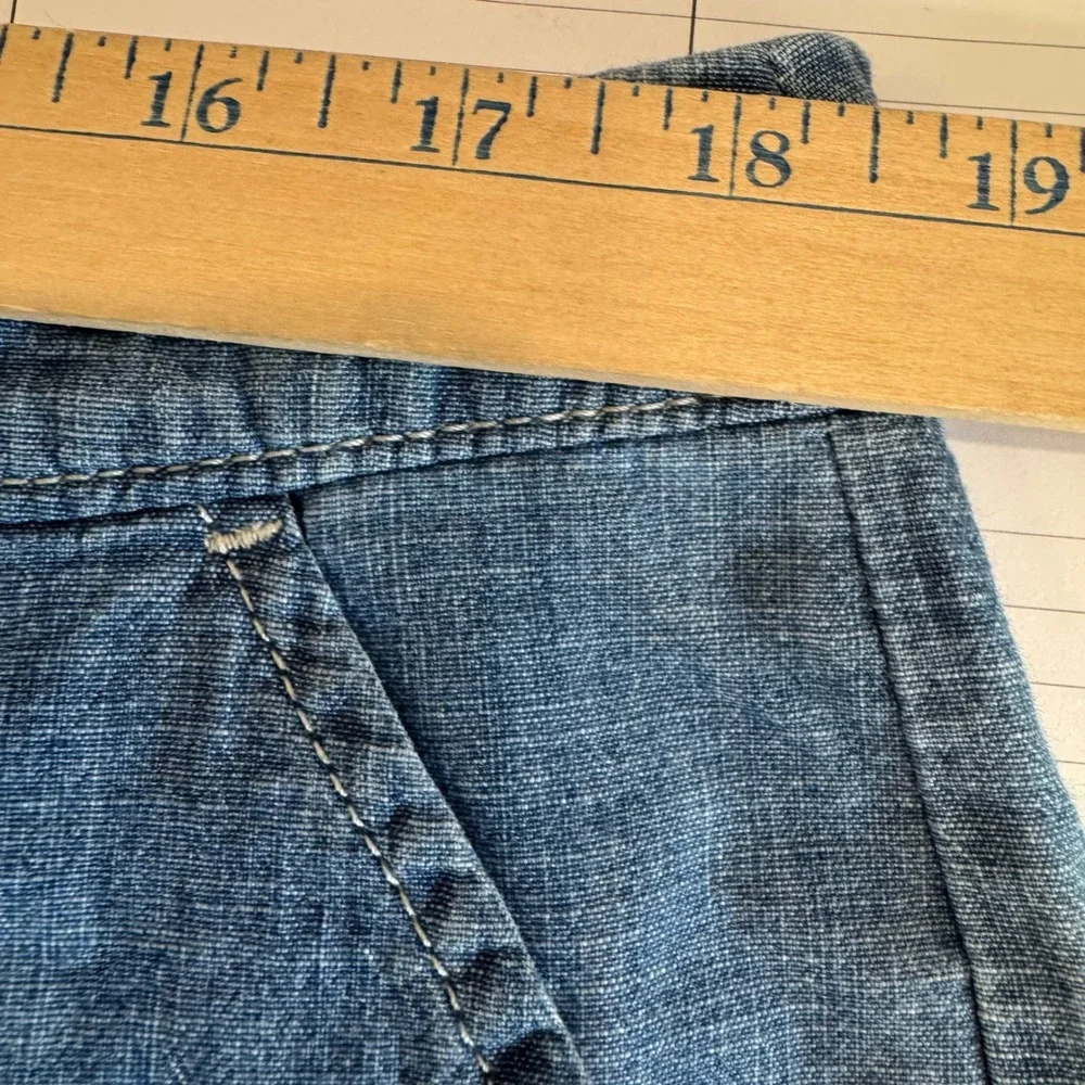 Vintage Liz Claiborne Denim Shorts Size 14 Floral Embroidered Boho Y2K High Rise